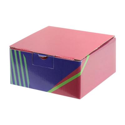 Desenli Kutu 13,5x13,5x6,5 cm. Bordo Lacivert Yeşil