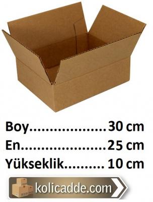100 Adet 30x25x10 cm. Karton Koli Tanesi 1,59 Lira