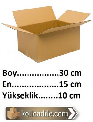 100 Adet Karton Kutu 30x15x10cm. Tane Fiyatı 1,22 Lira