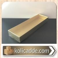Altın Karton Kutulu Asetat Kutu 6,5x16x2,5 cm-KoliCadde
