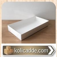 Asetat Kapaklı Beyaz Kutu 20x10x3 cm