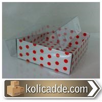 Asetat Kapaklı Kurabiye Kutusu 8x8x3 cm