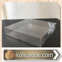 Şeffaf Asetat Kutu 15x15x3 cm-KoliCadde
