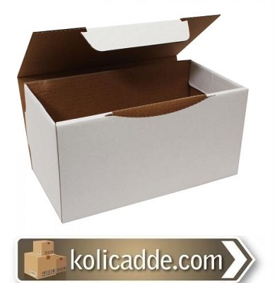 Beyaz Kilitli Kapak Karton Kutu 15,5x11x7,5 cm.-KoliCadde
