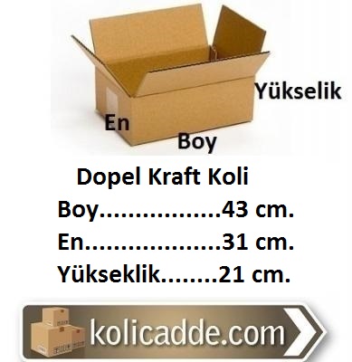 Dopel Karton Koli 43x31x21 cm.