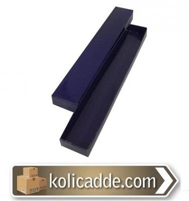 Kapaklı Lacivert Karton Kutu 3x20x1.5 cm-KoliCadde