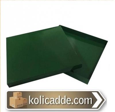 Kapaklı Yeşil Karton Kutu 35x35x4