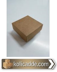 Kraft Kapaklı Kutu 8x8x3,5 cm-KoliCadde