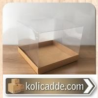Kraft Şeffaf Kutu 20x20x15 cm-KoliCadde
