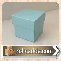Mavi Kapaklı Kutu 5x5x5 cm-KoliCadde