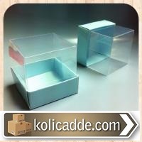 Mavi Kutu Asetat Kapaklı 5x5x5 cm-KoliCadde