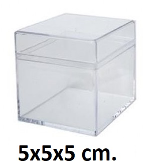 100 Adet 5x5x5 cm. Pleksi Mika Kutu Tanesi 0.77 L.