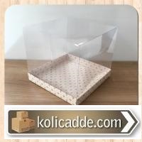 Gül Desenli Karton Kutu 20x20x15 cm-KoliCadde