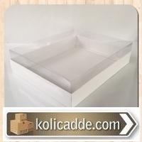 Şeffaf Beyaz Kutu 26x33x8 cm-KoliCadde