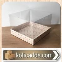 Şeffaf Kapaklı Kutu 15x15x10cm-KoliCadde