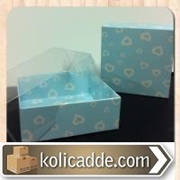 Şeffaf Kurabiye Kutusu 8x8x3 cm