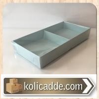 Seperatörlü Mavi Asetat Kutu 20x10x3 cm-KoliCadde