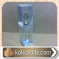 Gümüş Metalize Kutu Asetat Kapak 6x6x21 cm-KoliCadde