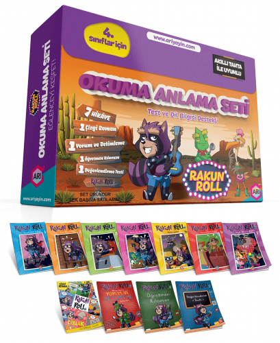 Arı Yayınları 4.Sınıf Rakun Roll 8 Kitap ( Okuma Anlama )