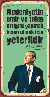 Mustafa Kemal Atatürk Ahşap Poster