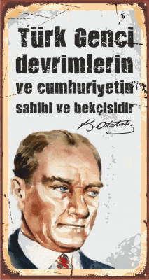 Mustafa Kemal Atatürk Ahşap Poster