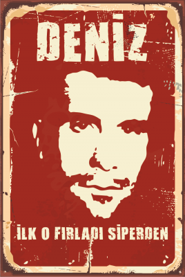 Deniz Gezmiş Ahşap Poster