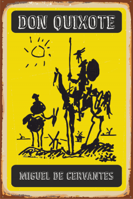 Don Kişot Ahşap Poster
