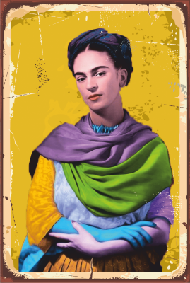 Frida Kahlo Ahşap Poster