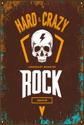 Hard Rock Ahşap Poster