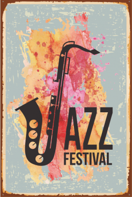 Jazz Festival Ahşap Poster