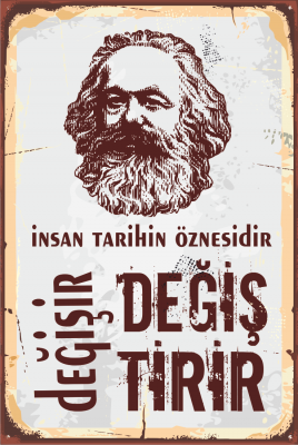 Karl Marks Ahşap Poster