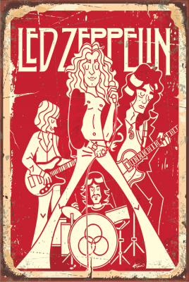 Led Zeppelin Ahşap Poster