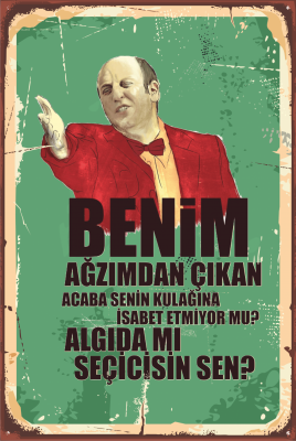 Leyla ile Mecnun Ahşap Poster