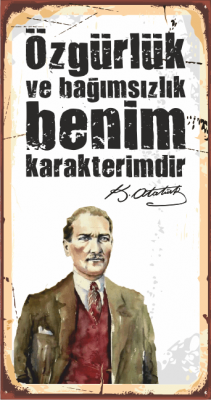 Mustafa Kemal Atatürk Ahşap Poster