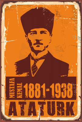 Mustafa Kemal Atatürk Ahşap Poster