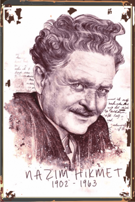 Nâzım Hikmet Ahşap Poster