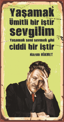 Nâzım Hikmet Ahşap Poster
