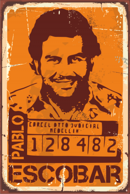 Pablo Escobar Ahşap Poster