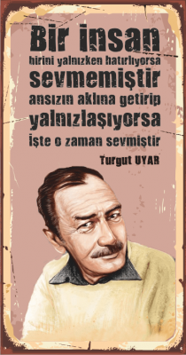 Turgut Uyar Ahşap Poster