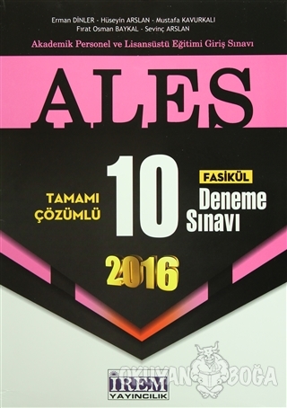 2016 ALES Tamamı Çözümlü 10 Fasikül Deneme Sınavı - Erman Dinler - İre