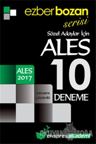2017 Ezberbozan ALES Sözel Adaylar İçin Tamamı Çözümlü 10 Deneme - Kol