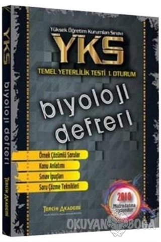 2018 YKS TYT Biyoloji Defteri 1. Oturum