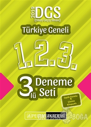 2019 DGS Türkiye Geneli Deneme (1.2.3) 3'lü Deneme Seti - Kolektif - P
