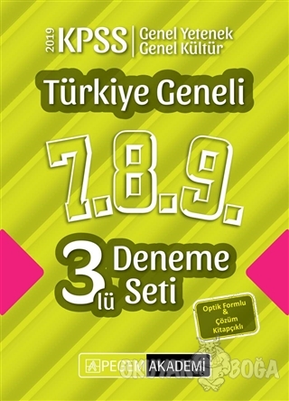 2019 KPSS Genel Yetenek Genel Kültür Türkiye Geneli Deneme (7.8.9) 3'l