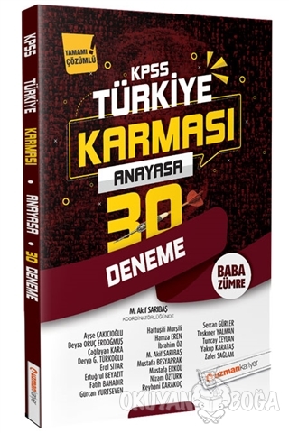 2020 KPSS Anayasa 30 Deneme Türkiye Karması Tamamı Çözümlü - Kolektif 