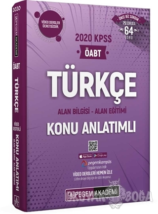 2020 KPSS ÖABT Türkçe Video Destekli Konu Anlatımlı - Kolektif - Pegem
