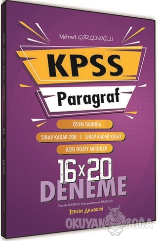 2021 KPSS Paragraf Sözel Bölüm 16x20 Deneme - Mehmet Görgünoğlu - Terc
