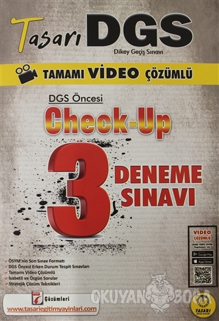 2021 Tasarı DGS Öncesi Check Up Video Çözümlü 3 Deneme