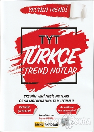 2021 TYT Türkçe Trend Notlar - Ercan Ümitli - Trend Akademi Yayınları