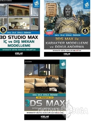 3D Studio Max Eğitim Seti (3 Kitap Takım) - Kolektif - Kodlab Yayın Da